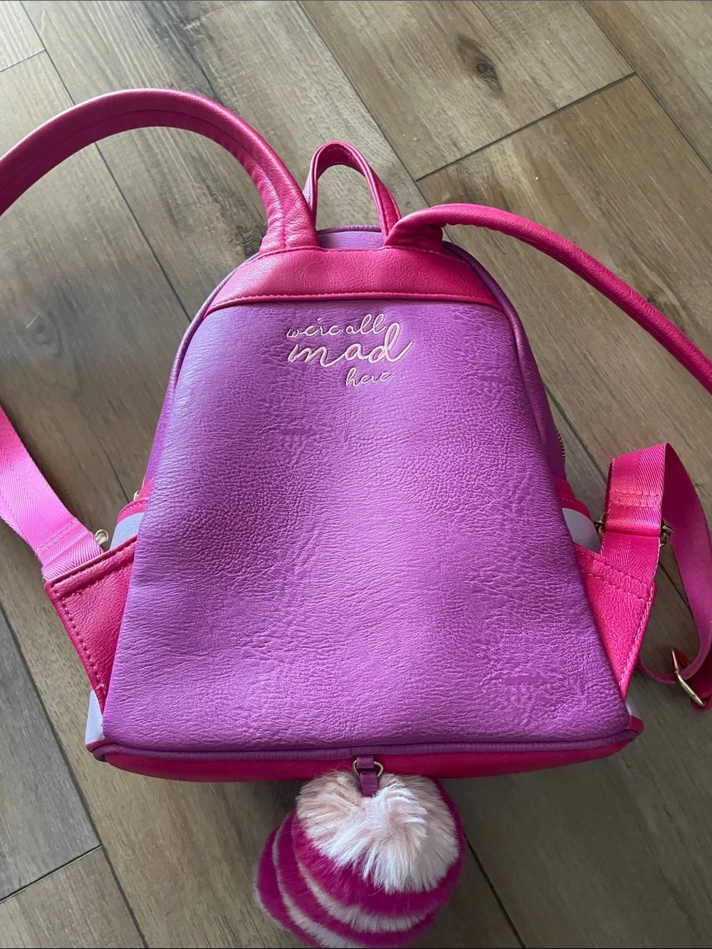 Loungefly Pink & White Cheshire Cat Kids Mini Backpack